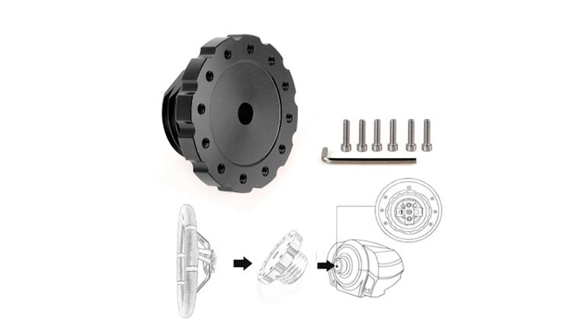 Spardox TM1 Racing Wheel Adapter for Thrustmaster